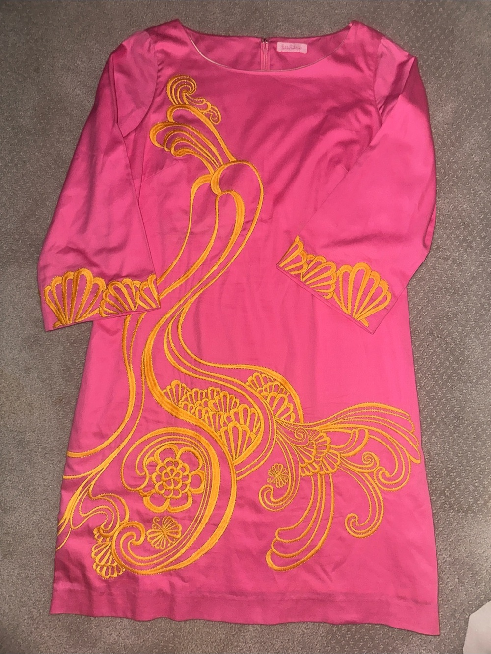 Vintage LP Embroidered Shift Dress